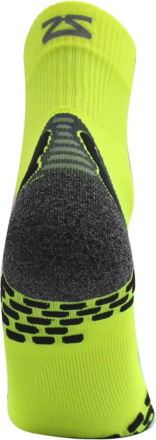 Zensah 3D Dotted Running Socks - Moisture Wicking, Padded, Anti-Blister, Ankle Athletic Sock for Men and Women