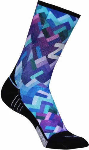 Zensah Limited Edition Running Socks - Fun and Crazy Mini Crew Compression Socks, Moisture Wicking and Anti Blister