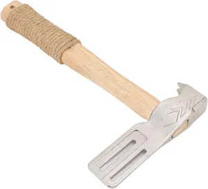 Zunate Magnetic Roofing Hatchet Hammer with Nail Holder, Multi Functional Shingle Tool with Wood Handle & Anti Slip Hemp Rope for Roof Contractors, Hacha Para Roofing Magnetic (Standard)
